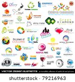 Logo Designs Set: Mega collection of 2D and 3D quality design elements with a lot of variety ideal for business flyer and company identity and corporate icons.