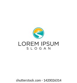 logo designs are sun-end road concepts