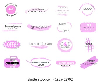 LOGO DESIGNS. texts.Vector illustration, Graphic Design Editable For Your Design
