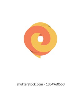 Logo designs that form a circle but use 3D shapes can be used for  logo and icon design