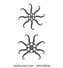logo designs vector cinema octopus feet