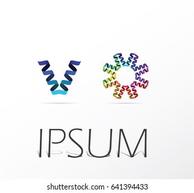 Logo designs, vector illustration. Unusual and abstract icons isolated on white background.