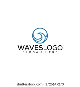 logo designs waves circular simple and elegant