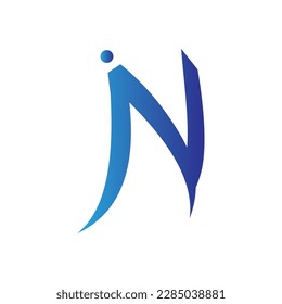  IN logo design,vector gradent background design