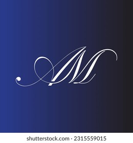 diseño del logotipo AM,diseño de fondo de nivelación vectorial