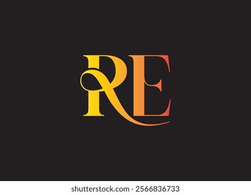 RE logo desing and monogram logo
