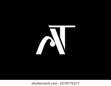 AT logo desing and monogram logo

