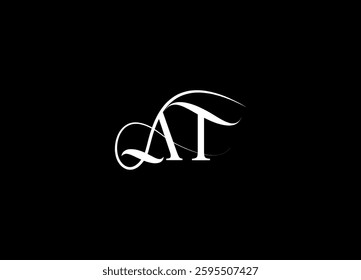 AT logo desing and monogram logo