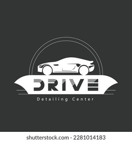 Logo for the detailing center is a bright and recognizable symbol of quality auto service. The main element of the logo is a stylized image of a car, designed in a minimalist style.