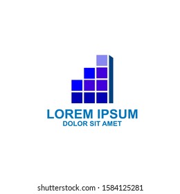 Logo development logo  bar charts  symbol levels  vector logos