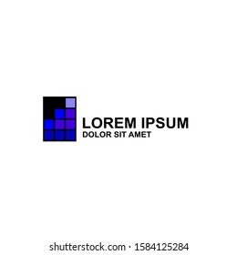 Logo development logo  bar charts  symbol levels  vector logos