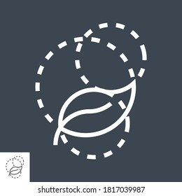 Logo Development Thin Line Vector Icon Isolated on the Black Background.