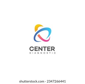 logotipo para el centro de diagnóstico Icono del vector de plantilla de diseño