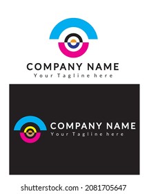 a logo with a diagonal or circle concept as a symbol of your company's color, placement and position you can adjust according to your wishes, the essence of this symbol is that it complements each oth