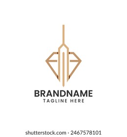 Logo Diamon Ford  Luxury design icon element vector suistable for business restaurant