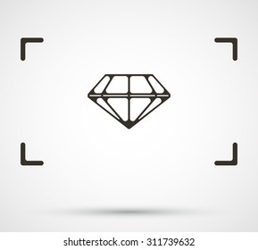 Logo Diamond for corporate identity. Vector silhouette illustration.