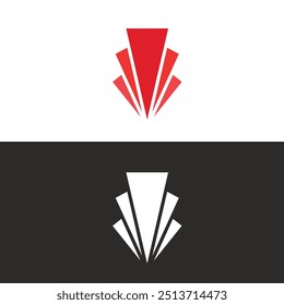 Logotipo de diseño único rojo diamante 