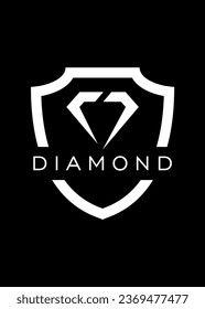  logo diamond shield vector design