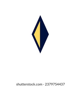 Logo Diamond Simple for business blue and yellow