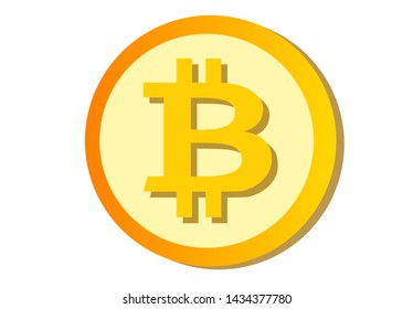 Logo of digital cryptocurrency bitcoin