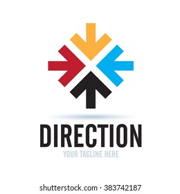 Logo-Direction-Symbol für Vorlagendesign-Logos