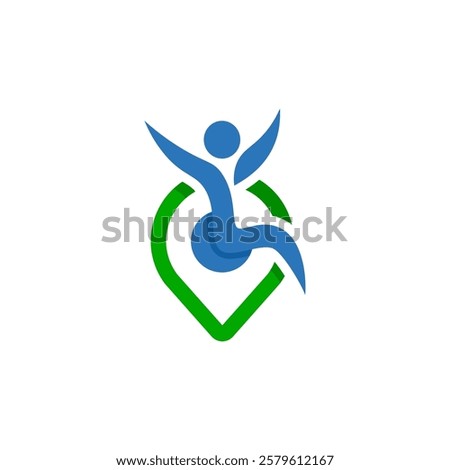 Logo Disability Access Pin GPS Location Rate Design Vector 