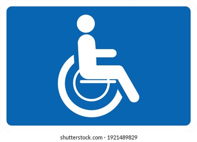 Logo For Disabled Or Sick Wheelchair Vector