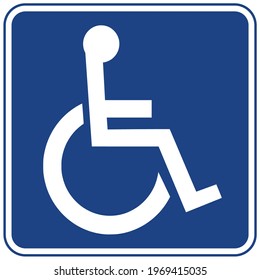 logo for disabled or sick wheelchair vector.