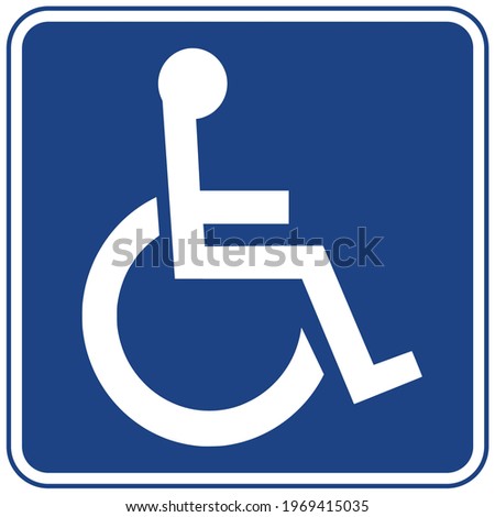 logo for disabled or sick wheelchair vector.