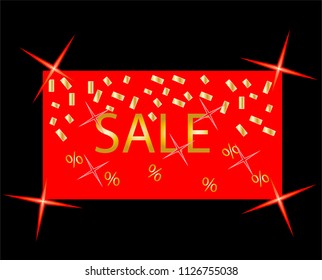 logo discounts on red background