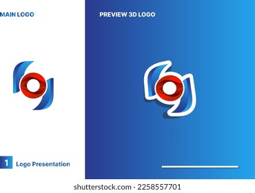 logo display with 3d mockup. guidelines logo presentation concept