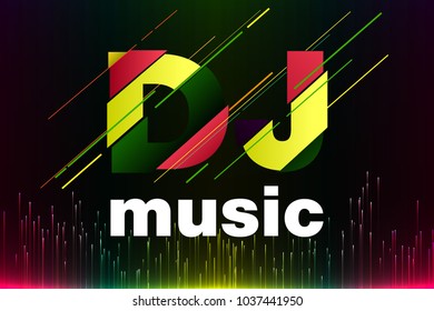 Logo DJ vector template design