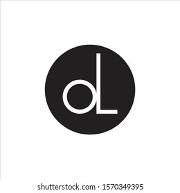 Logo DL negative circle icon