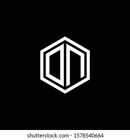 Logo DN Polygon geometric letter logo design vector. Hexagon logo concept for business