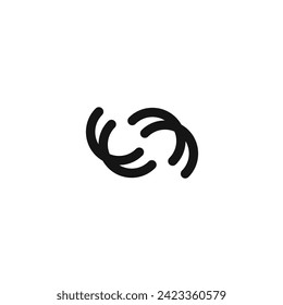 Logo DNA line design template element with blank background