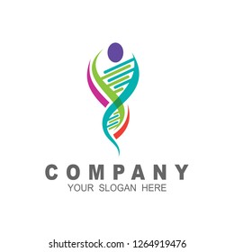 logo DNA with people and colorful