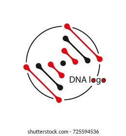 Logo dna structure. Vector pattern of the molecule. Icon for the company
