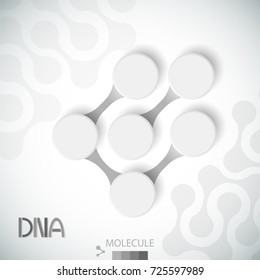 Logo dna structure. Vector pattern of the molecule. Icon for the company
