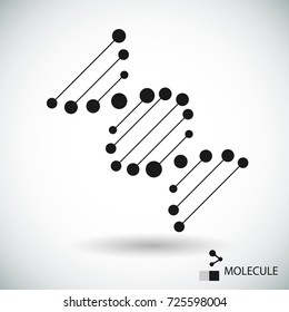 Logo dna structure. Vector pattern of the molecule. Icon for the company
