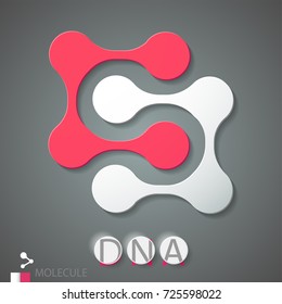 Logo dna structure. Vector pattern of the molecule. Icon for the company
