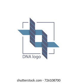 Logo dna structure. Vector pattern of the molecule. Icon for the company