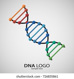 Logo dna structure. Vector pattern of the molecule. Icon for the company
