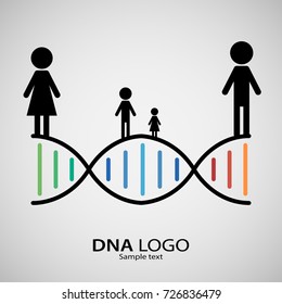 Logo dna structure. Vector pattern of the molecule. Icon for the company

