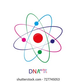 Logo dna structure. Vector pattern of the molecule. Icon for the company
