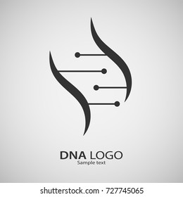 Logo dna structure. Vector pattern of the molecule. Icon for the company
