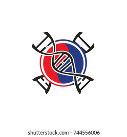 logo of DNA and yin yang