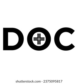 Logo doc healthcare medical design doc modern medicine education public