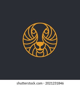 Logo dog circular illustration design