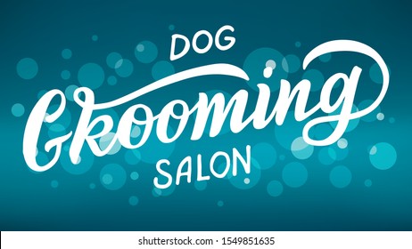 Logo para peluquería de perro, peluquería de perro y tienda de peluquería, tienda para mascotas. Ilustración vectorial aislada en fondo blanco. EPS 10