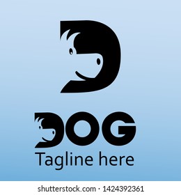 logo dog initial D - vektor